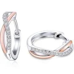 X716 ピンクゴールド ピアス シルバー925 レディース