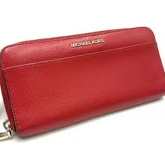 マイケルコース　長財布　ウォレット　レザー　レッド