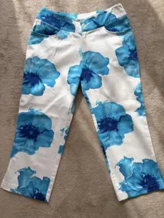 【24時間以内発送！】IMAGE 青 白 花柄 カジュアルパンツ