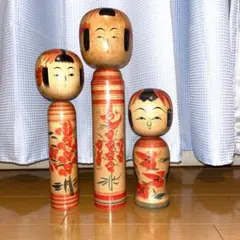 木彫 丸 こけし 郷土人形 古道具 アンティーク 民芸 夫婦こけし 伝統こけし 民芸品 郷土品 木製 鳴子 和風人形 日本