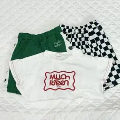 【美品】 赤ちゃん本舗 ピーチィ 3点セット Tシャツ パンツ 90
