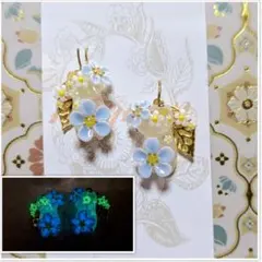 18968…チャーム・【蓄光】お花猫ちゃん(1pair)￥1,220-