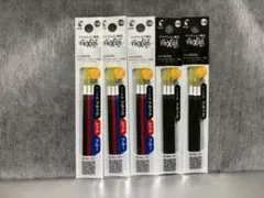 ☆フリクション 替芯 新品 三色３袋 黒２袋 合計５袋セット 0.38mm☆
