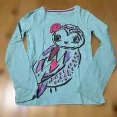 GAPフクロウプリント長袖カットソー ミントグリーン 150サイズ