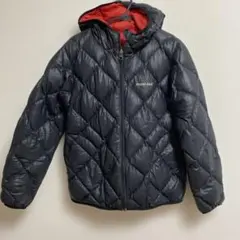 mont-bell ダウンコート 黒 赤 リバーシブル　難あり！150