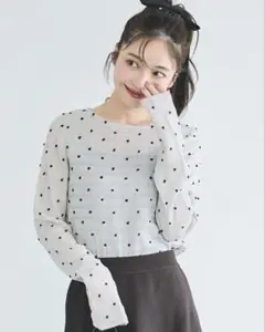 coca グレーシアードット柄長袖シャツ Mサイズ