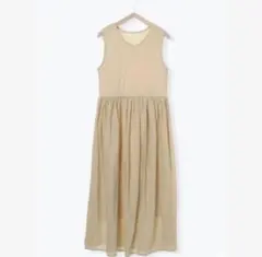 Samansa Mos2 blue ノースリーブドッキングワンピース