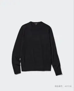 UNIQLO メリノクルーネックセーター ブラック L