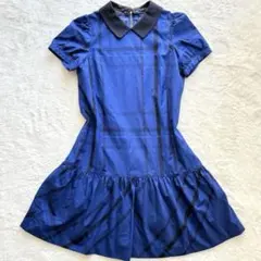 美品✨ バーバリーブルーレーベル ノバチェック ワンピース　襟2way