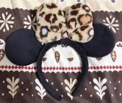 東京ディズニーカチューシャリゾートヒョウ柄 ミニーちゃんカチューシャミニーマウス