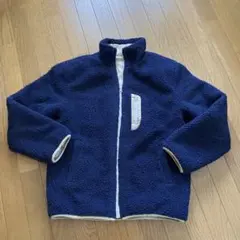 ネイビー フリースジャケット ジッパーポケット付き
