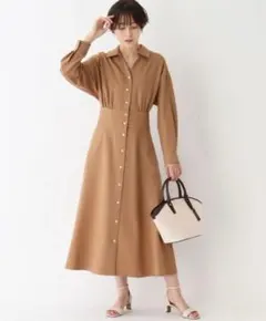 新品タグ付き 大草直子 × OPAQUE.CLIP コラボ ロングワンピース