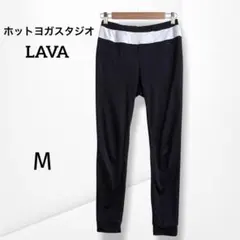 【ラバ】レギンスパンツ ブラック M ストレッチ素材 ヨガウェア 快適 細身見えのサムネイル