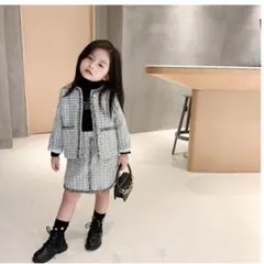 新品未使用◯ツイード調セットアップ◯120◯卒業入学式など