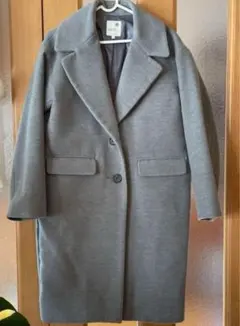 earth music&ecology グレー チェスターコート S