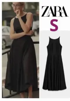 ZARA トレンチフレアミディワンピース XS - メルカリ