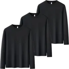 tシャツ メンズ 長袖 3枚組 肉厚生地 裏起毛 ロンT