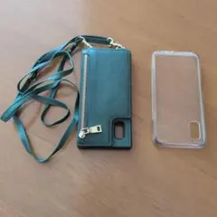 スマホ 手帳型ケース ダークグリーン