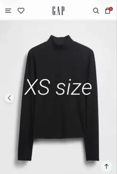 GAP ハイネックT ブラック XS