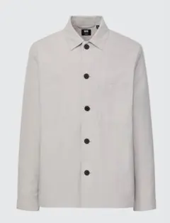 ★未使用★ UNIQLO × Theory 感動シャツジャケット ライトグレーM