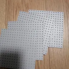 ブロックプレート 16×16cm グレー 4枚セット