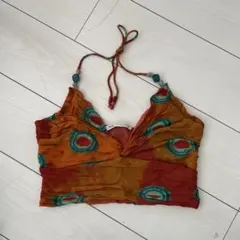 ZARA オレンジ グリーン Mサイズ ブラトップスのサムネイル