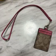 正規品本物　COACH コーチ　カードホルダー　IDケース　社員証　ネックピース