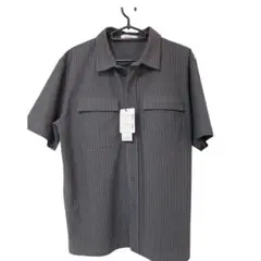 【新品未使用】INTERMEZZO ストライプ カジュアル夏用半袖シャツ M