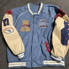 スタジャン　レトロ　刺繍　オーバーサイズ