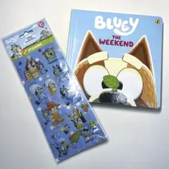 ブルーイ 絵本 英語版 ボードブック 絵本 おまけ付き ステッカー シール 輸入