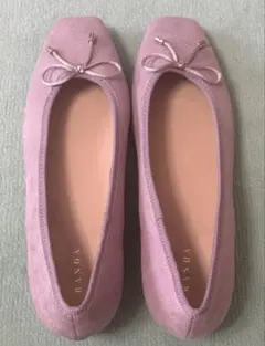 【新品未使用】RANDA スクエアフラットパンプス　パープル