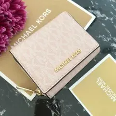 ❤︎ 限定カラー 新品 MICHAEL KORS マイケルコース 折り財布 ピンク