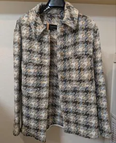 ZARA チェック柄ツイードジャケット