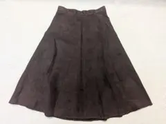 ＧＵ　秋物　ブラウン フレア膝下スカート　Mサイズ