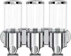 大特価❕ホテルライク❕壁掛け式 シャンプー ディスペンサー 3個 クリア