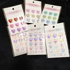 【送料込】Seria/デコレーションシールハート6セット