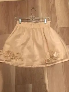 新品 タグ付き chesty フラワーアップリケ付きオーガンジースカート