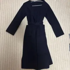 【ウール80%】アーバンリサーチドアーズ ガウンコート ネイビー