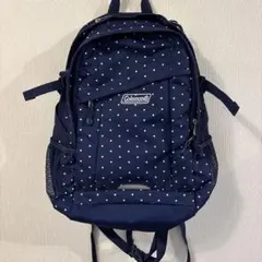 Coleman ネイビー ドット柄 バックパック