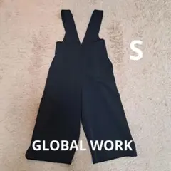 GLOBAL WORK ブラックオーバーオール S