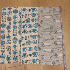 リサラーソンキルティング生地　はぎれ　ベビーマイキー　ネコ