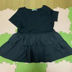 Viaggio Blu ブラック フリルTシャツ