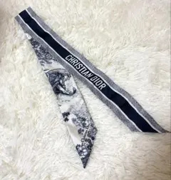 Dior ミッツァ スカーフ 青 紺 シルク