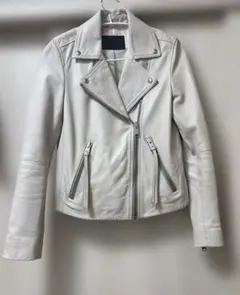 6月限定価格　Allsaints ホワイト ダブルライダースジャケットのサムネイル