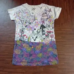 ScoLar スカラー 半袖Tシャツ 花柄 うさぎ 時計のサムネイル