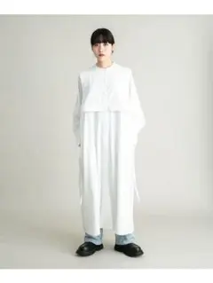 KBF　ケービーエフ　レイヤードドロストシャツワンピース　白　Mサイズ　新品