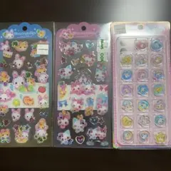 【正規品】フワフワらびちゃんドロップジェリーシール、おはじきシールセット