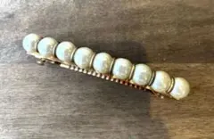 ヴィンテージ　レトロ　パール　ヘアバレッタ