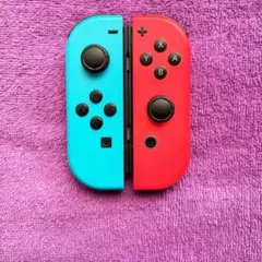 ジョイコンJoy-Con純正 ネオンブルー ネオンレッド セット7-J【超美品】