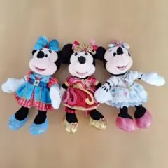 ぽ*奨様 ミニーマウス　 ぬいぐるみバッジ　 3体セット